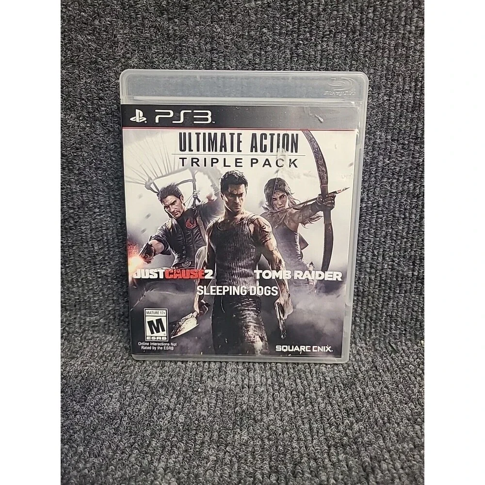 PS3 Ultimate Action Triple Pack (Sony PlayStation 3, 2015) No Manual Tested